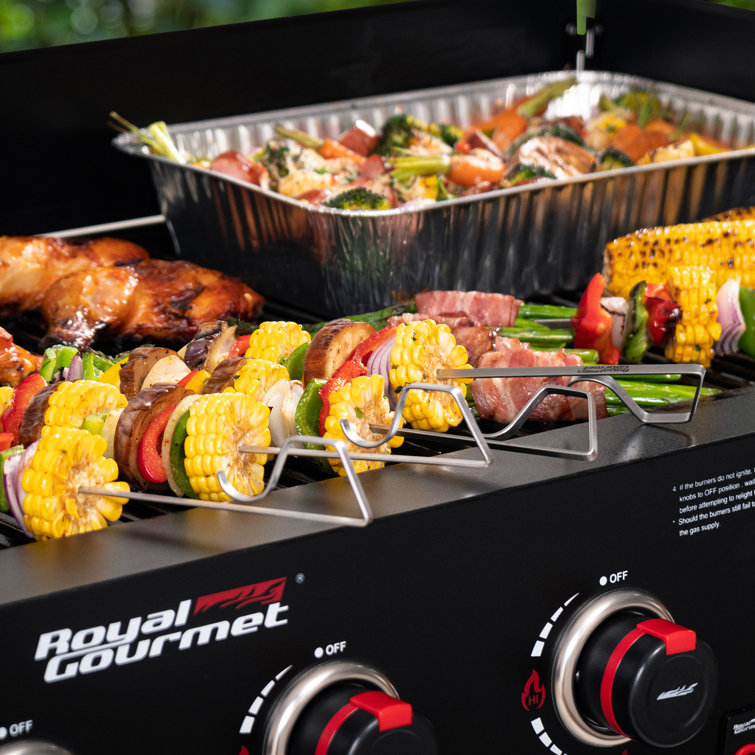 Outdoor 8 Burner BBQ Propane Gas Grill with Cover and Grilling