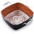 Gotham Steel 11 Deep Squre Nonstick Pan with Steamer Tray, Fry Basket and Glass Lid