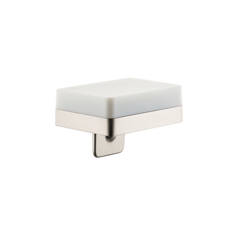 AXOR Universal Softsquare Soap Dispenser With Shelf, Brushed Nickel