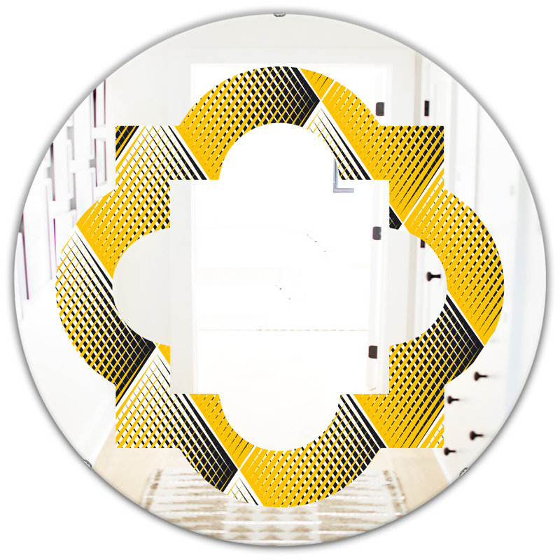 Miroir mural Quatrefoil Rhombus, H 23,6 po x l 23,6 po