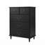 Commode noire à 5 tiroirs-1593021746