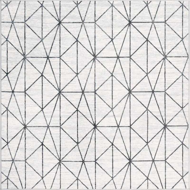 Nuangola Geometric Indoor Rug, Square 7'