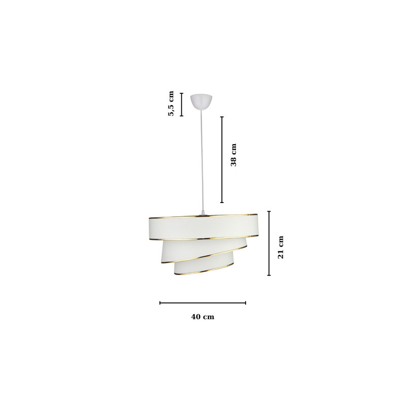 Chandle Chandelier, Gold/White