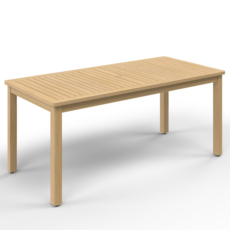 Itzabelle Solid Wood 69"L Outdoor Dining Table