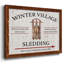 Winter Village Sledding - reproduction de photo sur toile-96290295-96290301