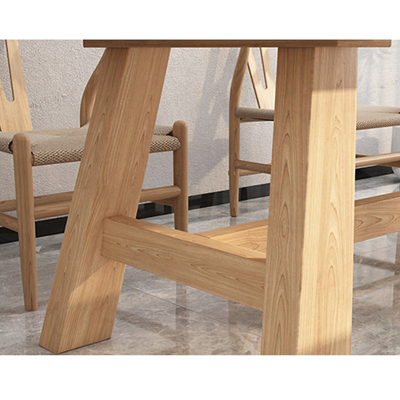 Nouvel ensemble de table à manger en bois massif de style chinois, H 29,5 po x L 70,8 po x P 31,4 po, 7