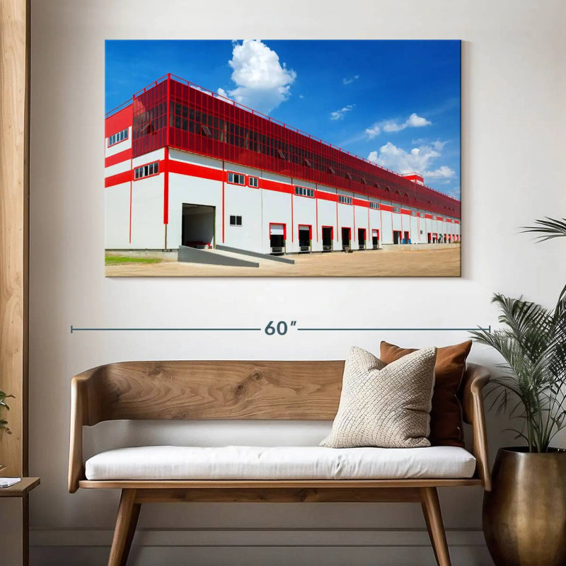Modern Warehouse Structure, 34" H x 51" W