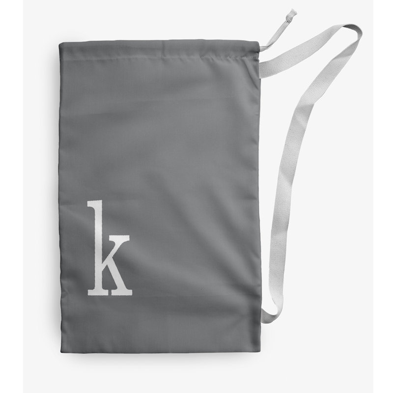 Sac à linge Monogram, Petit (H 29 po x l 18 po), gris