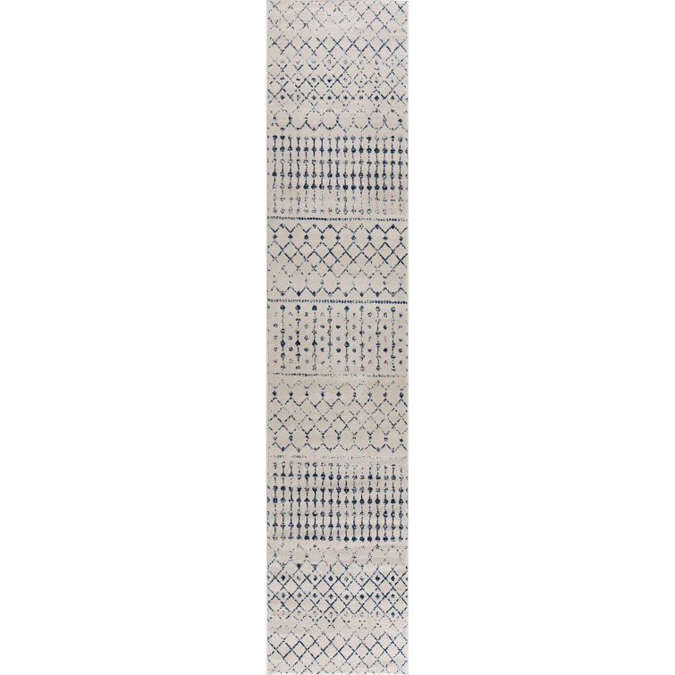 Dounia Transitional Performance Blue Area Rug