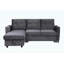 Canapé-lit modulaire réversible moderne en velours gris foncé de 83 po avec rangement-942697787-942697785