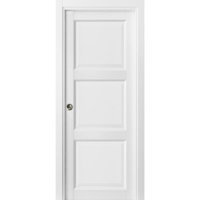 Panelled Wood Lucia Sliding Closet Door