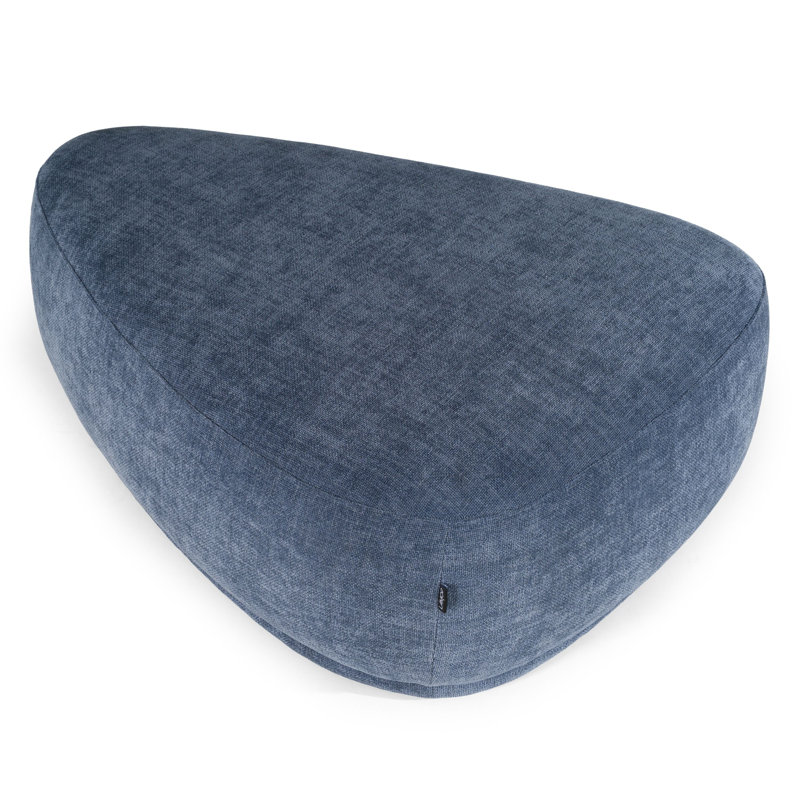 Kartikeya Upholstered Ottoman, Blue 100% Polyester