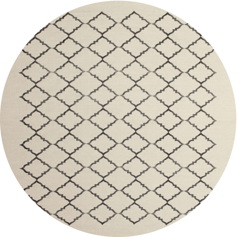 Surface beige contemporaine tapis, Rond 6 pi