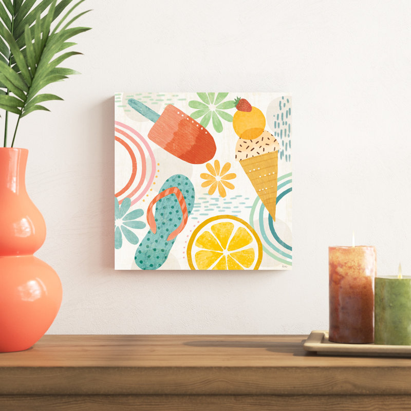 " Sweet Summer IV " by Veronique Charron Painting Print, 12" H x 12" W x 1.25" D