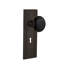 Mission Plate with Decorative Keyhole and Black Porcelain Door Knob-172068575
