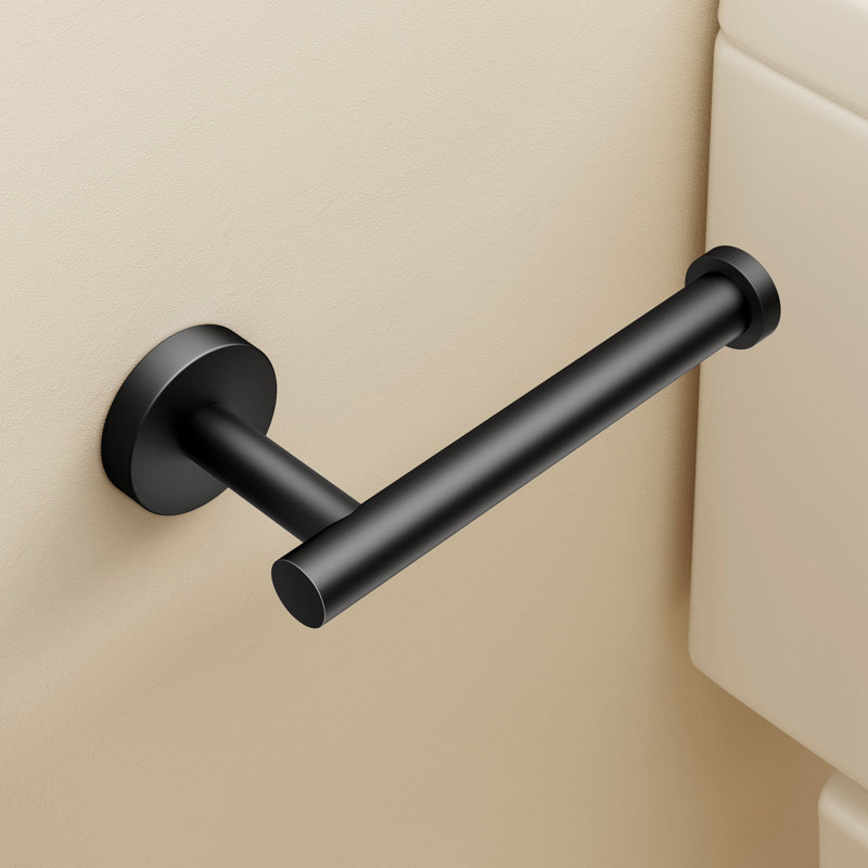 KES Wall Mounted Toilet Paper Holder Bathroom 18/8 Stainless Steel, Matte Black