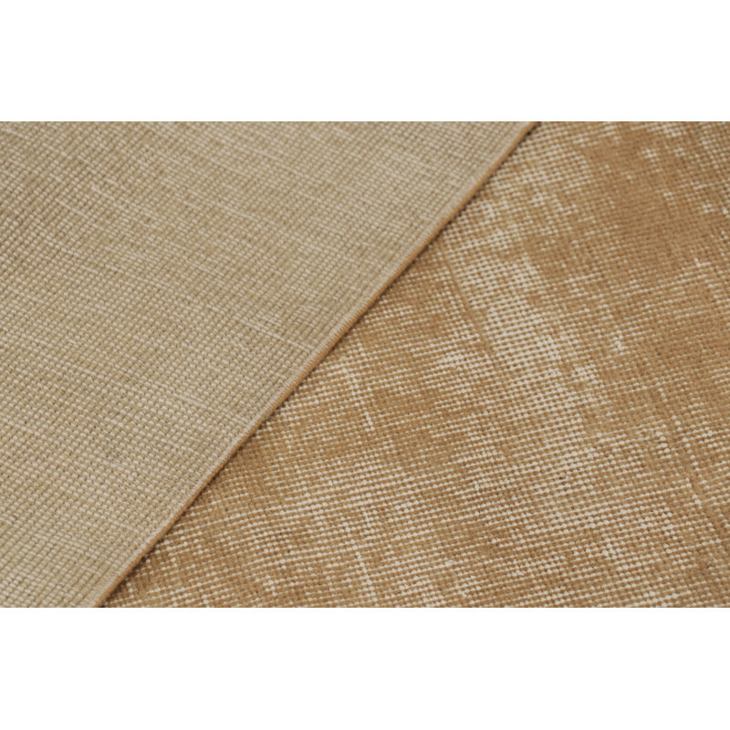 Vintage Zeki Müren Rug, Beige With Green Striped Minimalist Design - Rug & Kilim