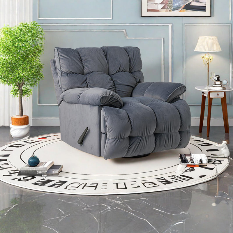 Fauteuil inclinable rembourré Ephi, Gris