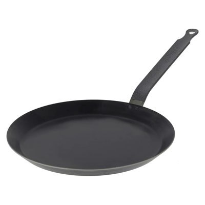 Poêle à crêpes et tortillas en acier au carbone de De De 9,5 po de diamètre, surface de cuisson de 7,5 po