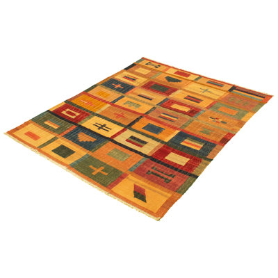 Tapis d’intérieur en laine brun/rouge foncé 7 pi 6 po x 9 pi anatolian one-of-kind main-noué la new age