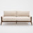 Elmont 3-Seater Mid-Century Modern Fabric Upholstered Sofa with Solid Wood Frame-747168826