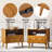 Iasiah 24"W Mid-Century Modern Nightstand with Charging Station and Hidden Drawer-108805290