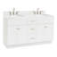 Meuble-lavabo double autoportant 60 po avec plateau en quartz Hamlet-94003764