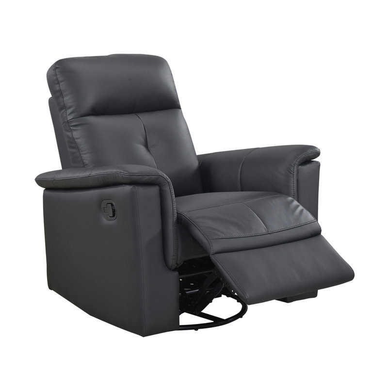 Fauteuil inclinable et pivotant rembourré, Noir