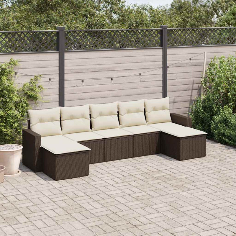 Ensemble de canapé de jardin Vidaxl - brun