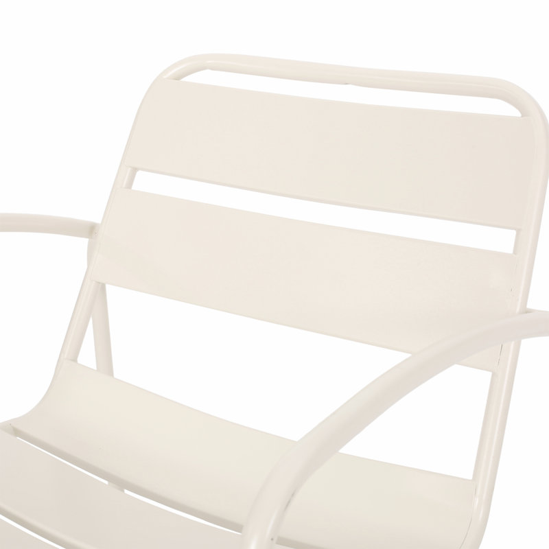 Chaise d'extérieur, Blanc mat