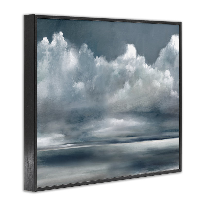 «Full Gray Storm Clouds», estampe numérique, conception de Ruane Manning, H 11 po x l 14 po, Giclée encadrée noir minuit