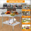 Table de travail commerciale en acier inoxydable certifiée NSF - support pour équipement robuste de 400 lb, pieds à hauteur ajustable, cloison de 2 po, établi industriel résistant à la corrosion, 36 po x 28 po x 30 po