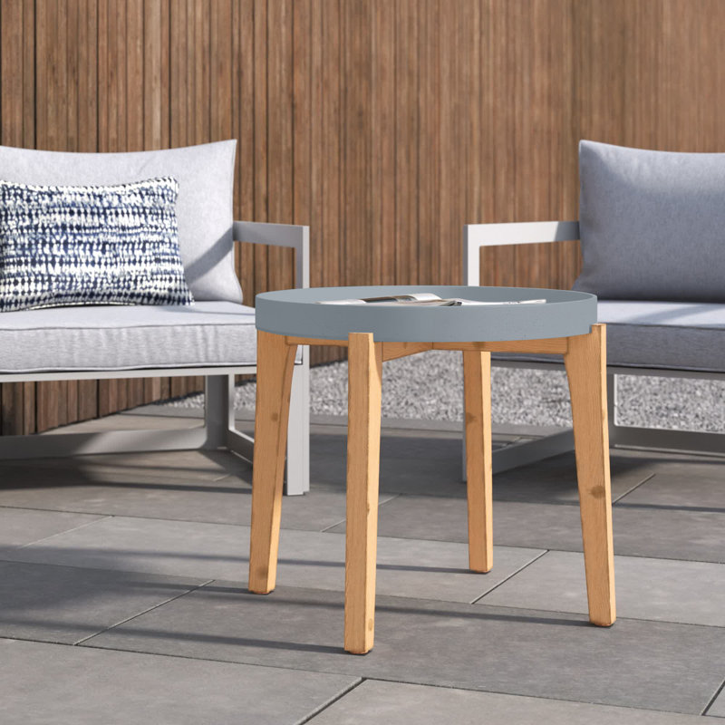 Table d'appoint Fossen, gris, L 24 po x l 24 po
