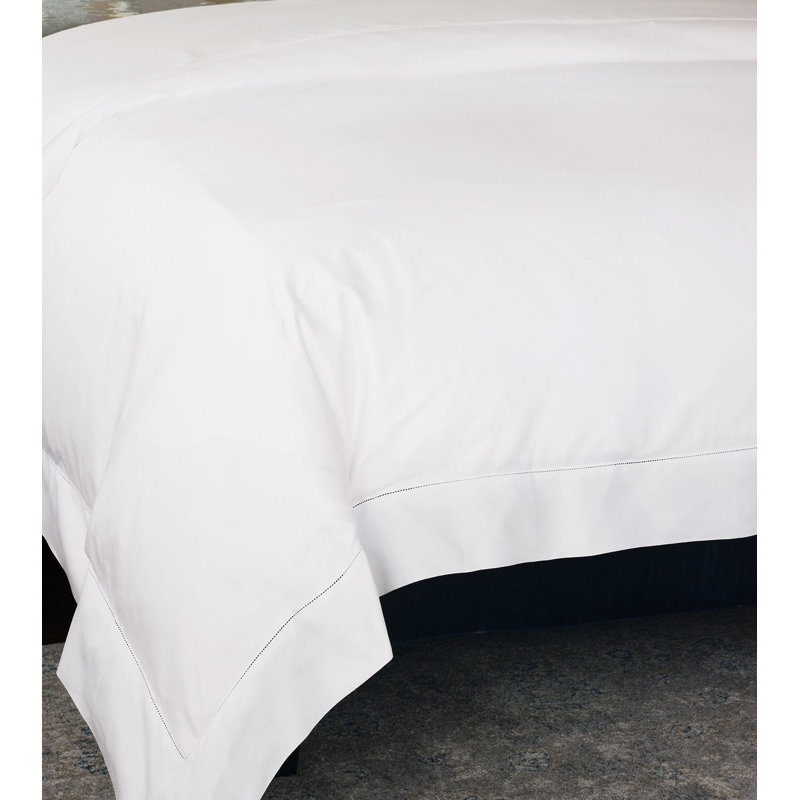 Housse de couette en coton Roma Luxe, Housse de couette très grand super, Blanc