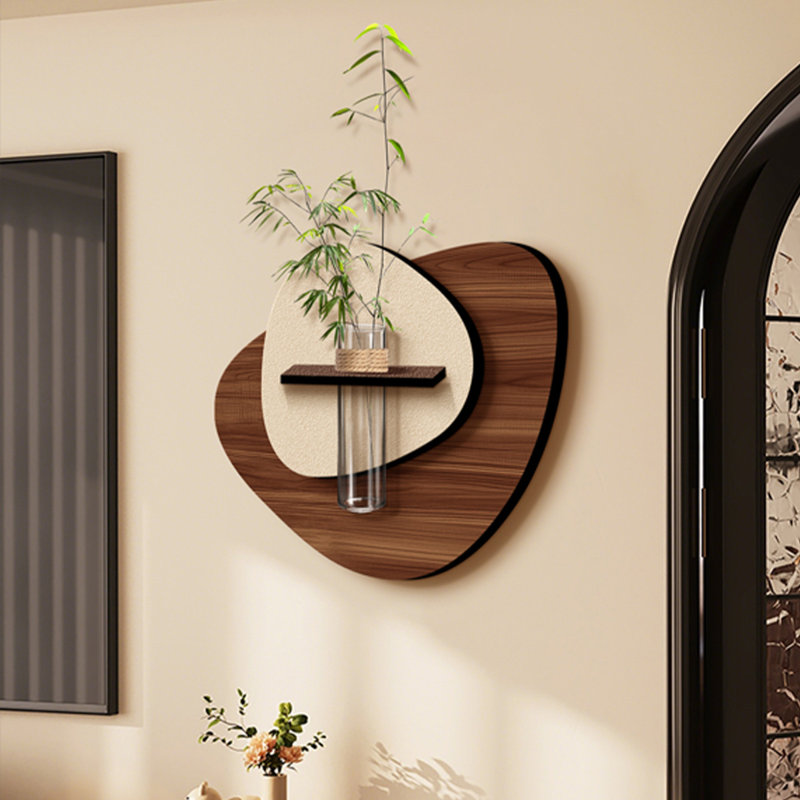 Art mural grès forme noix et brun libre, H 24,41 po x l 27,56 po