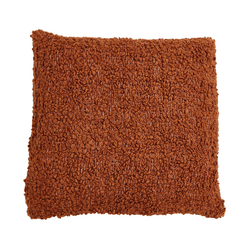 Textured Boucle Pillow, Rust