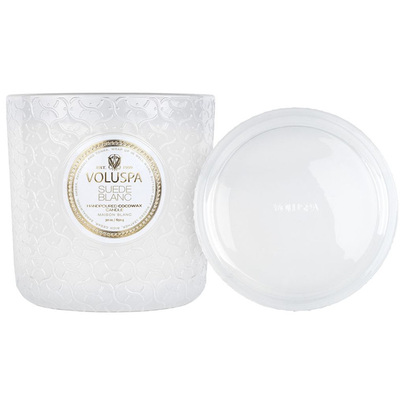Suede Blanc 30Oz Boxed Luxe Candle