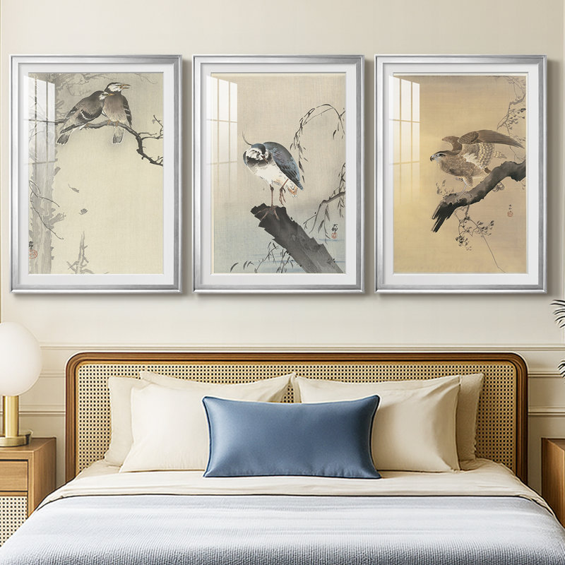 VintageJapan X  -Custom Framed  Premium Print W Matt - 3 Pieces, 21" H x 30" W