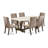 7-Pc set with a fantastic Distressed Jacobean Kitchen table top and 6 Dark Khaki parson chairs with Nail heads and a High Stylish Chair Back, Distressed Jacobean Finish-496512872-496512879-496512873
