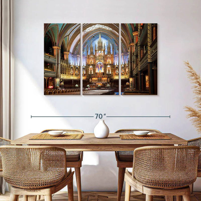 Adella Notre Dame, cathédrale de Montréal, H 36 po x l 57 po