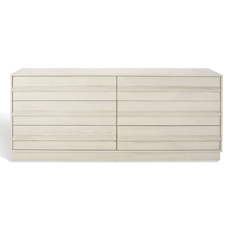 Commode à six tiroirs, Blanc
