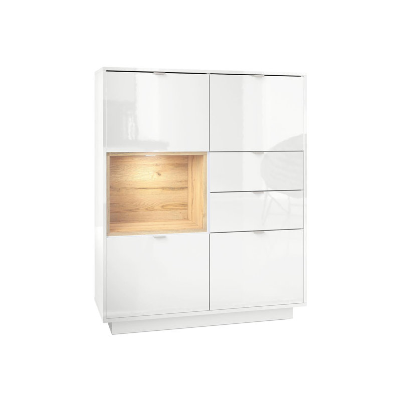 Highboard Mcclung, Oak coloured, Yes
