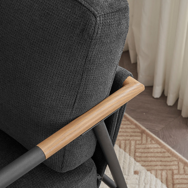 Fauteuil Jennay, Noir chenille