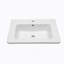 Plateau de meuble-lavabo simple blanc 28 po x 19 po avec 1 trou de robinet et trop-plein (lavabo seulement)