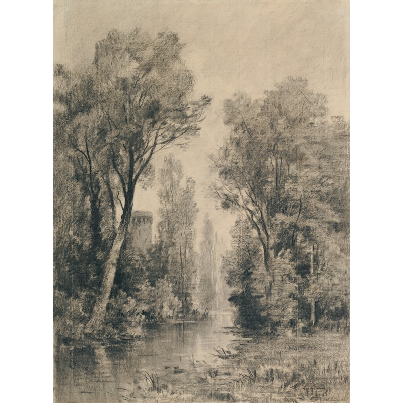 Castle Overlooking a River (1860sâ€“1870s)