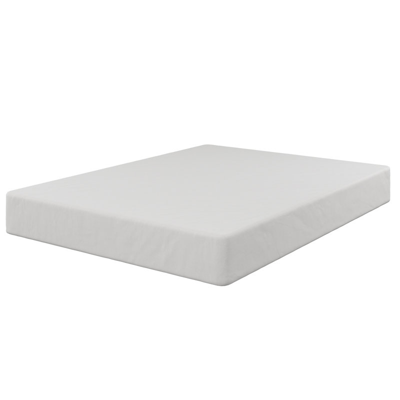 Sommier tapissier en métal 9 po avec housse en tissu, Gray, Grand lit