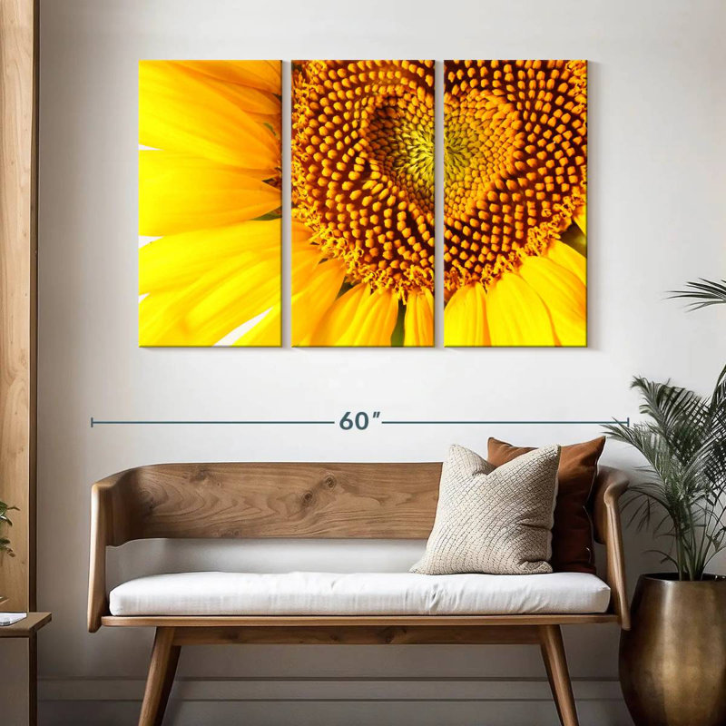 Harnek cœur de tournesol, H 32 po x l 50 po
