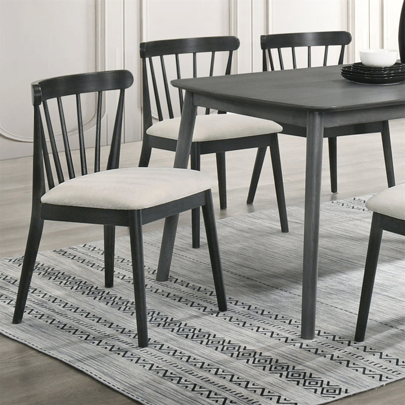 Ensemble de 2 pièces pour chaise de salle à manger rustique moderne de style campagnard au design rétro, facile à assembler