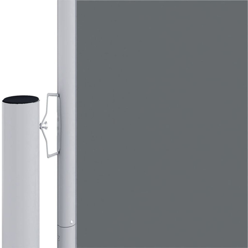 Paravent rétractable avec auvent pliant, Anthracite, H 70,9 po x l 472,4 po