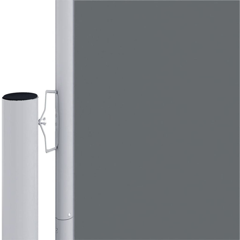 Paravent rétractable avec auvent pliant, Anthracite, H 70,9 po x l 472,4 po
